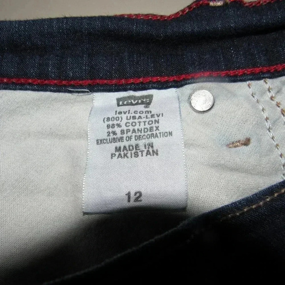 LEVI’S Perfectly Sliming 512 Ankle Pencil Jeans 12 - Picture 6 of 6